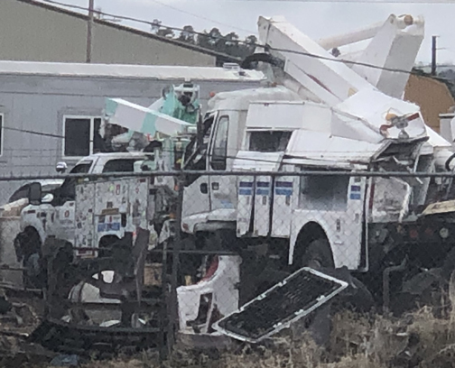 Two Bucket Trucks